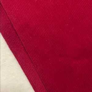 Vintage Deep Red Corduroy Fabric - 1.5 yards x 44” wide
